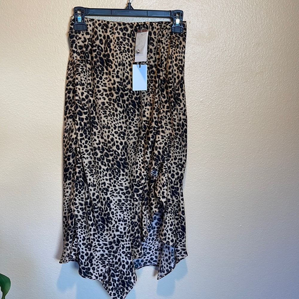 NWT Nordstrom Code X Mode Leopard Print Skirt Size XS